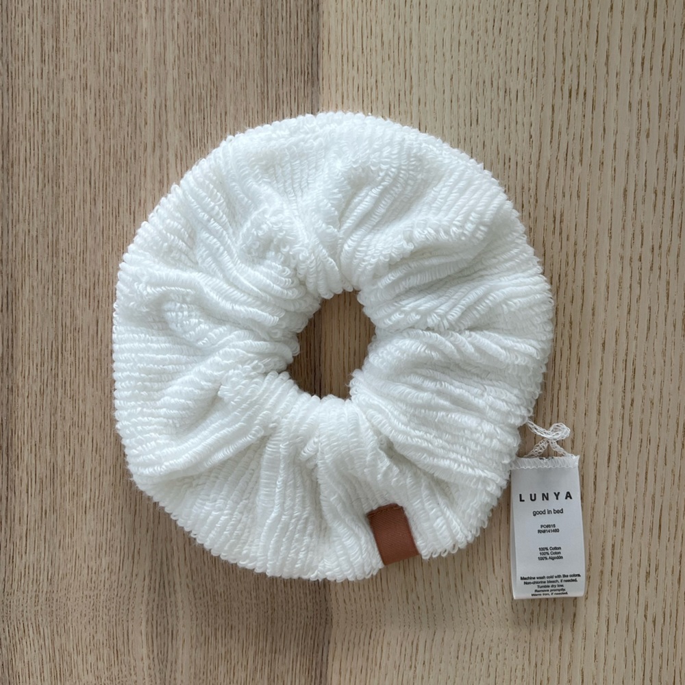 Brand New Lunya 100% Cotton Ballerina Scrunchie White